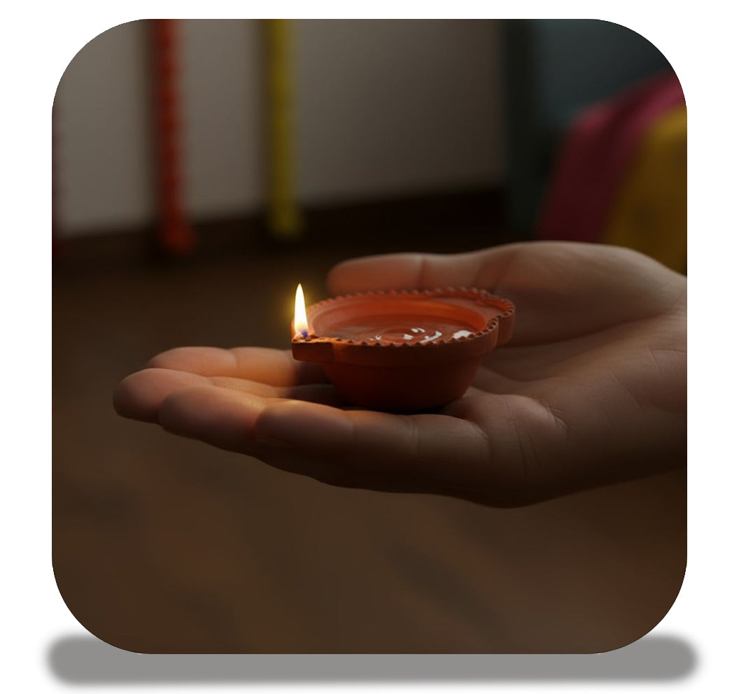 Flameless Water Diya — Plastic with, Ambient Lights, (Pack of 6) 35% OFF