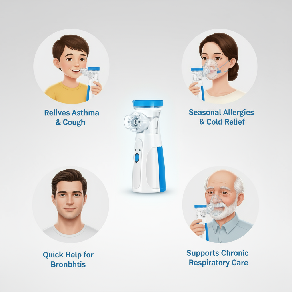 Pimeora- BreatheEase Portable Mesh Nebulizer